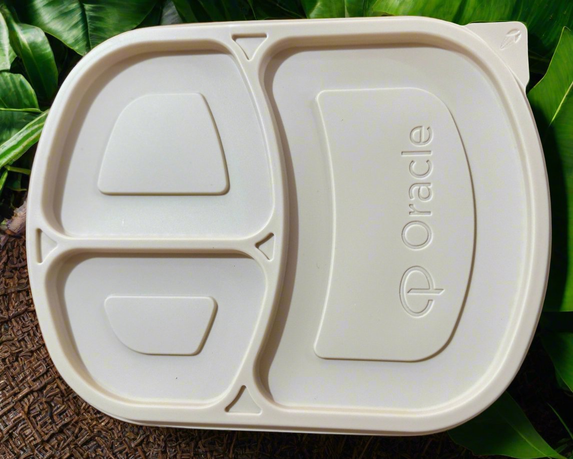 3 Compartment Cornstarch Ecofriendly Take away containers-Pack of 25