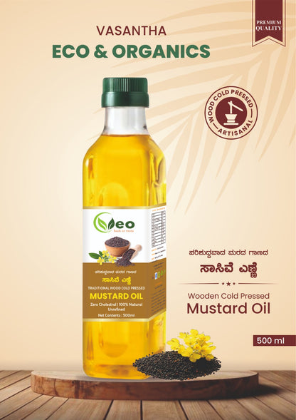 Mustard Oil - Traditional Pure Wooden Cold Pressed Oil